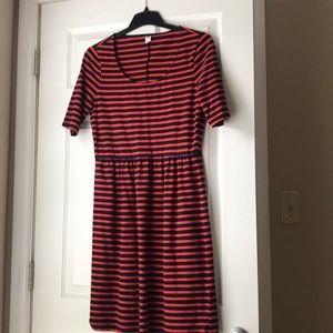 Red and Navy Dress